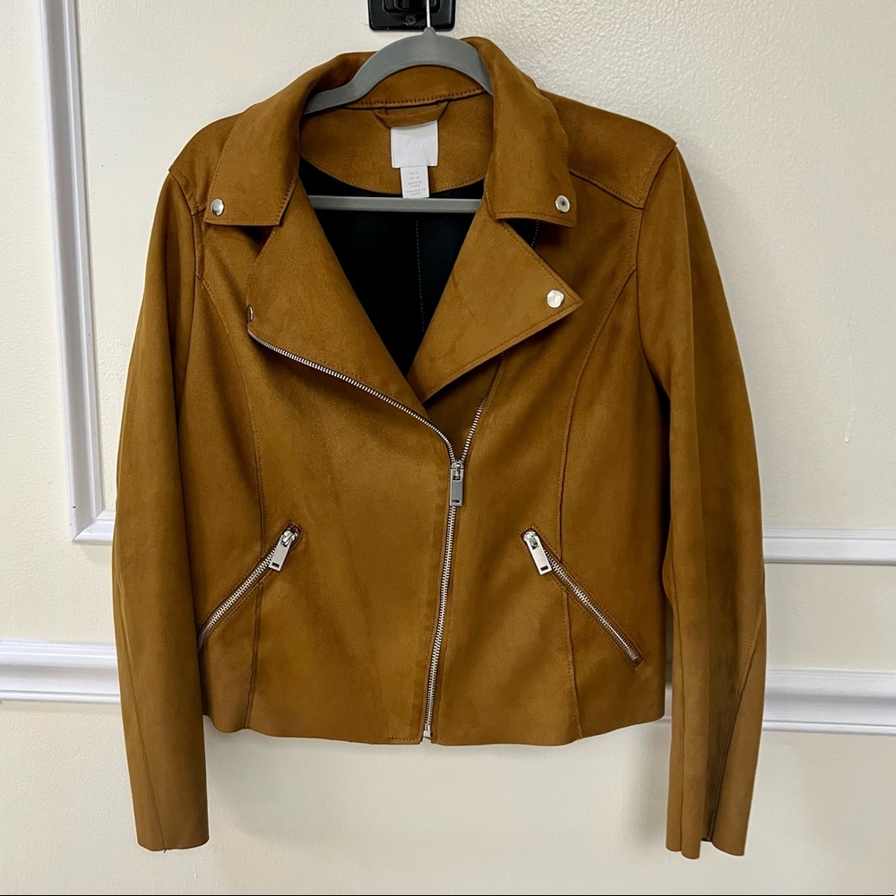 H&M Faux Suede Zipper Jacket.